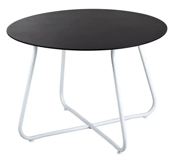 Billigare Taverny Ø65 cm Vit / Aluminium svart - Brafab - Bonus Möbler