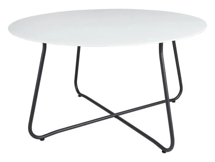 Taverny Ø85 cm Svart / Aluminium vit - Brafab - Bonus Möbler Kampanj