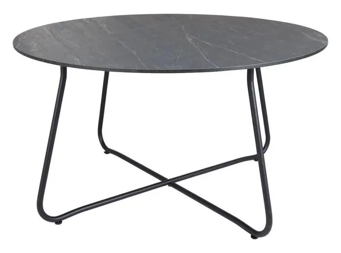Rea Taverny Ø85 cm Svart / Laminat mörkgrå sten - Brafab - Bonus Möbler