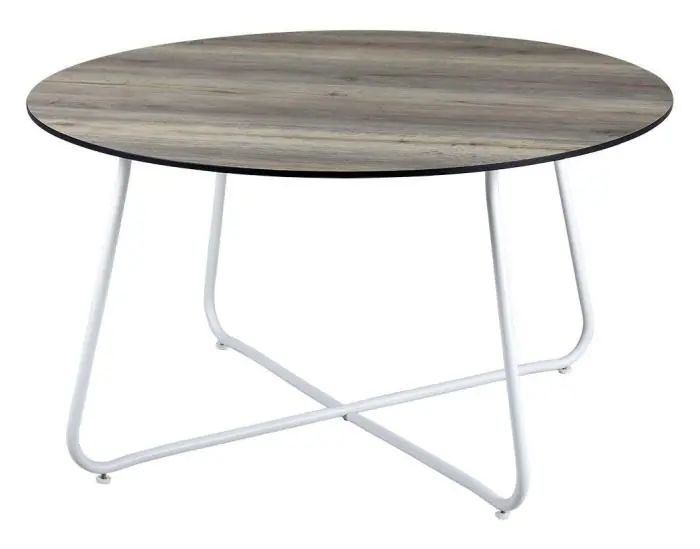 Kampanjpris Taverny Ø85 cm Vit / Laminat natur trä - Brafab - Bonus Möbler