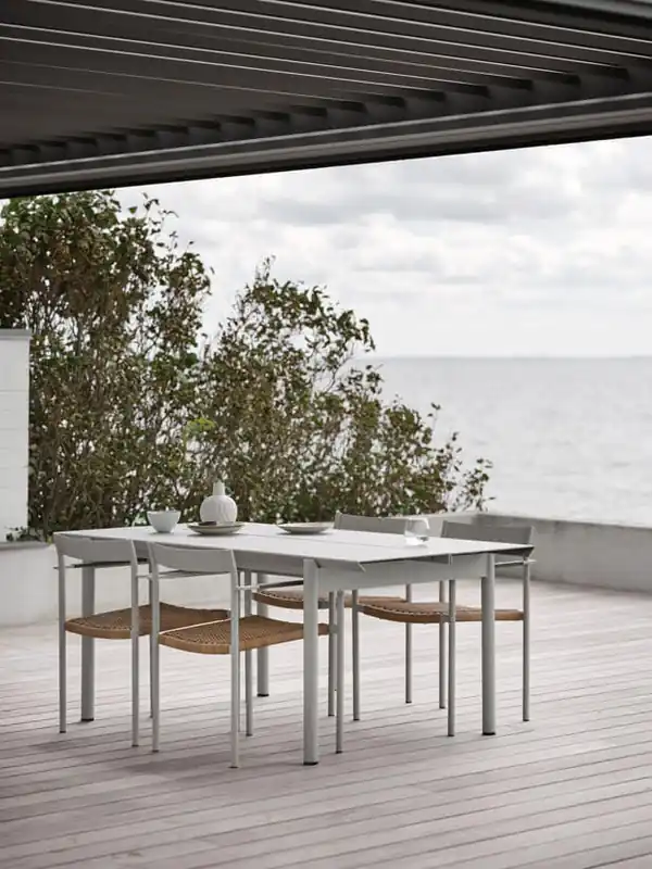B45 250X92 cm och DK Light Grey Bord med 4 stolar - Brafab - Bonus Möbler Snabb frakt