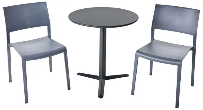 Arket Ø60, H74 cm och Lilibet Stolar Grey - Brafab - Bonus Möbler Reapris