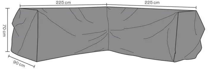 Hörnsoffa Vattentät 225X225, D90, H70 cm - Brafab - Bonus Möbler Snabb frakt