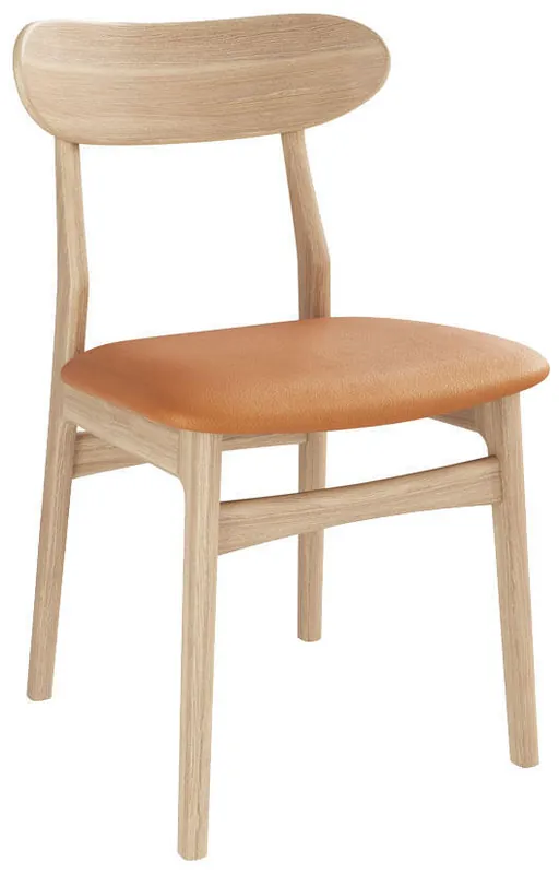 Aster med cognac lädersits Vitoljad ek - CasØ Furniture - Bonus Möbler Begränsat erbjudande