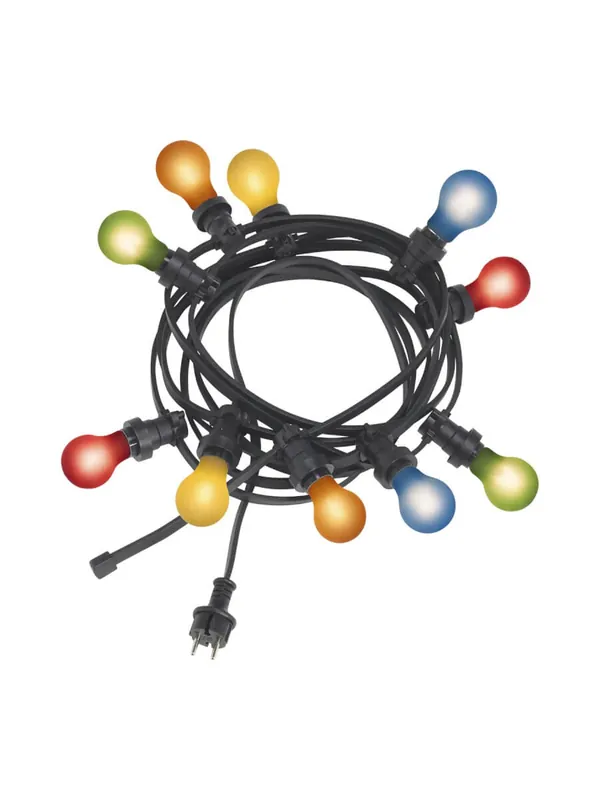 Handla nu BRIGHT LIGHT Ljusslinga inkl. 10L 7,2m Svart/Flerfärgad