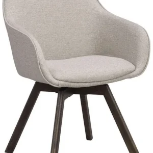 Alison Träben / Beige tyg Brunlackad ek - Rowico Home - Bonus Möbler Populärt val