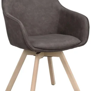 Alison Träben / Mörkgrå microfiber Vitpigmenterad ek - Rowico Home - Bonus Möbler Säker betalning