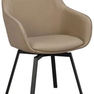 Alison Metallben / Läder Beige läder - Rowico Home - Bonus Möbler Rabatter