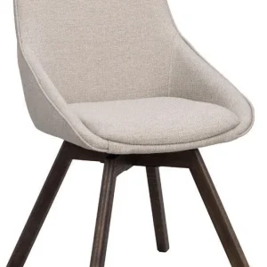 Alison Träben / Beige tyg Brunlackad ek - Rowico Home - Bonus Möbler Rabatt