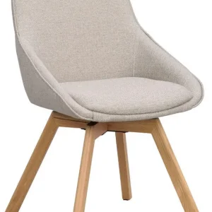 Alison Träben / Beige tyg Lackad ek - Rowico Home - Bonus Möbler Billigare
