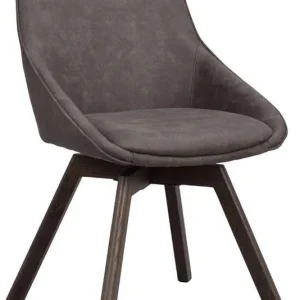 Alison Träben / Mörkgrå microfiber Brunlackad ek - Rowico Home - Bonus Möbler Kampanjpris