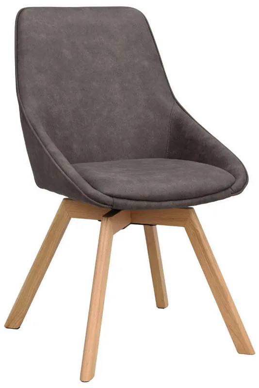 Billigare Alison Träben / Mörkgrå microfiber Lackad ek - Rowico Home - Bonus Möbler