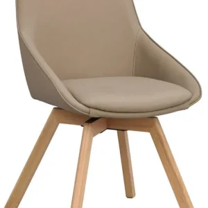 Alison Träben / Beige läder Lackad ek - Rowico Home - Bonus Möbler Populär