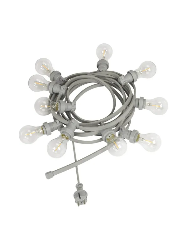 Beställ idag BRIGHT LIGHT Ljusslinga inkl. 10L 7,2m Grå/Klar