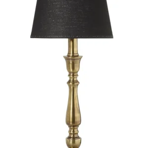 Utförsäljning THERESE Bordslampa 62cm Antikmässing/Mia Svart Linneskärm