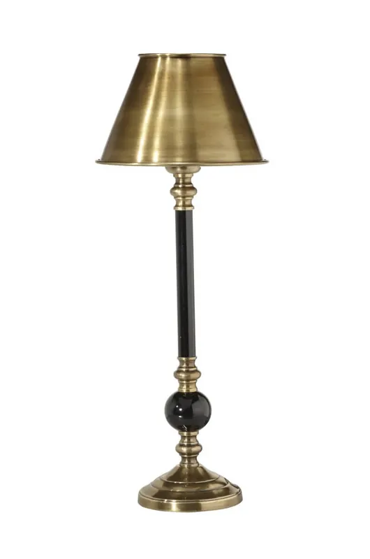 ABBEY Bordslampa m.Mässingskärm 49cm Svart/Antikmässing Rea