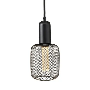 Trygg betalning GRID Fönsterlampa Cylinder 10cm Svart