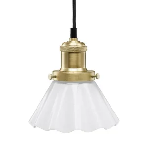 Fynd AUGUST Fönsterlampa Veckad 15cm Mässing/Opal