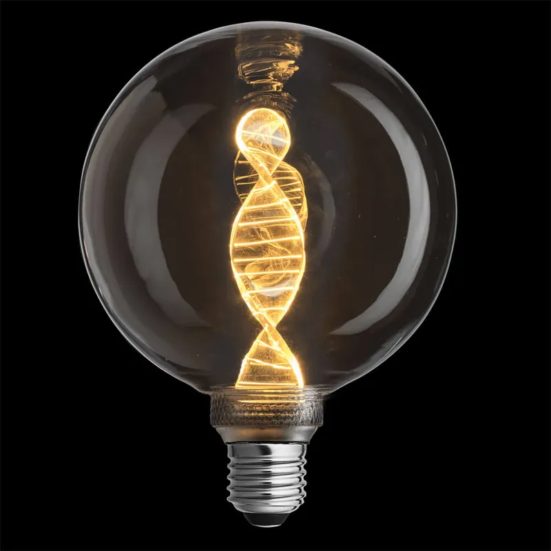 Populärt val E27 DNA GREY Glob125 3-steg Dimbar 3,6/2/0,9W 1800K LED-Lampa