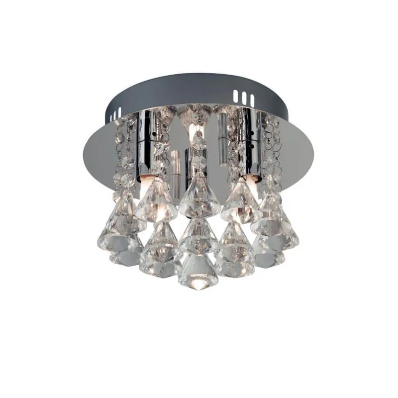 HANNA Taklampa 3L 36cm Kristall/Krom Sista chansen