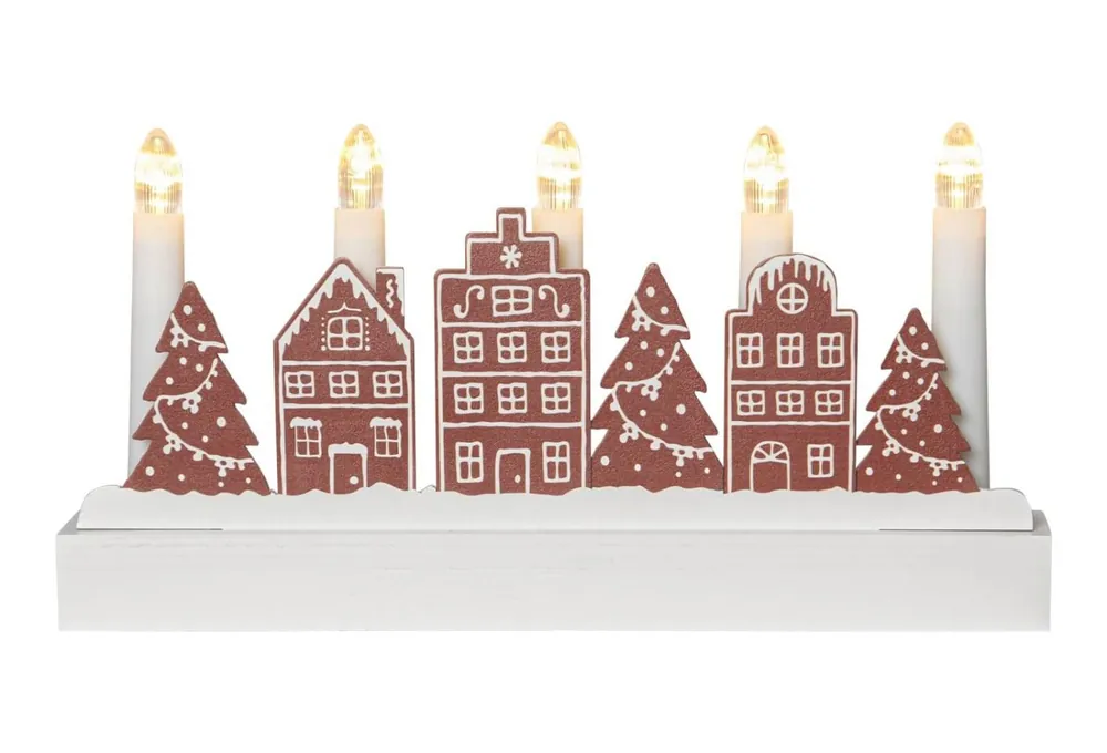 YULETIDE Ljusstake Batteri 5L 28cm Brun Beställ nu