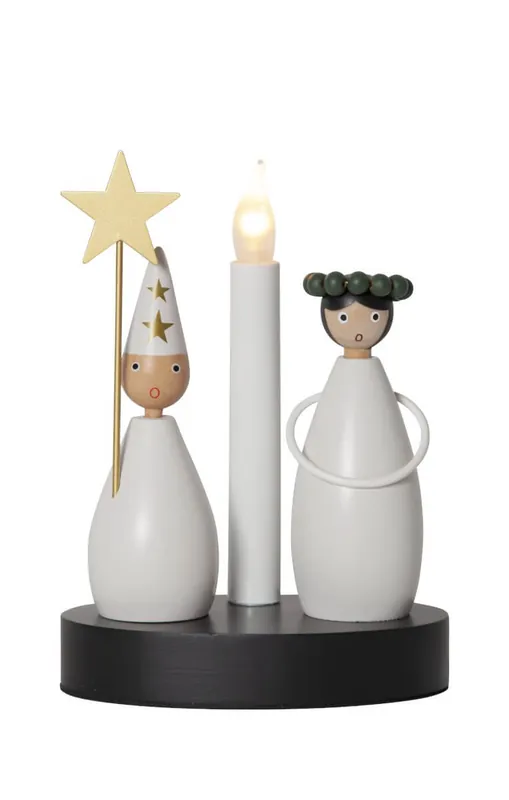 Köp nu CHRISTMAS JOY Ljusstake Lucia 21cm Vit
