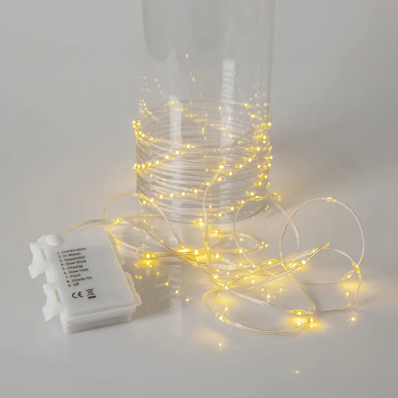 DEW DROP MICRO Ljusslinga Batteri 7,2m 96LED Varmvit/Transparent Fynd