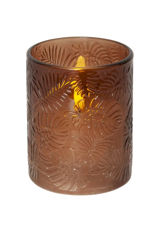 Köp nu FLAMME LEAF LED-Blockljus 12,5cm Brun