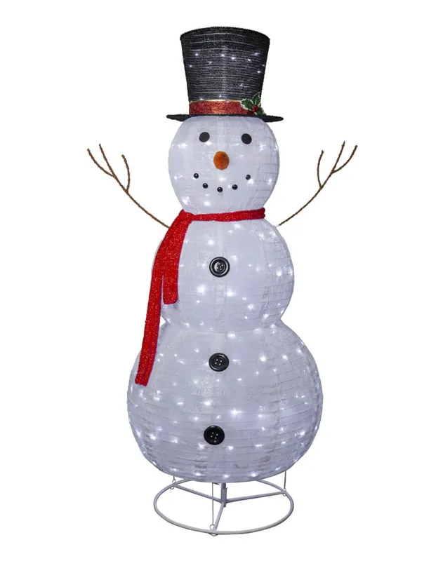 TECIDY Utomhusdekoration Snögubbe 180cm Vit Erbjudande