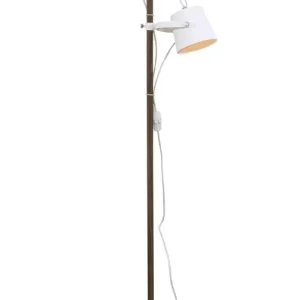 ESPRESSO Golvlampa 153cm Vit/Brun Fri frakt