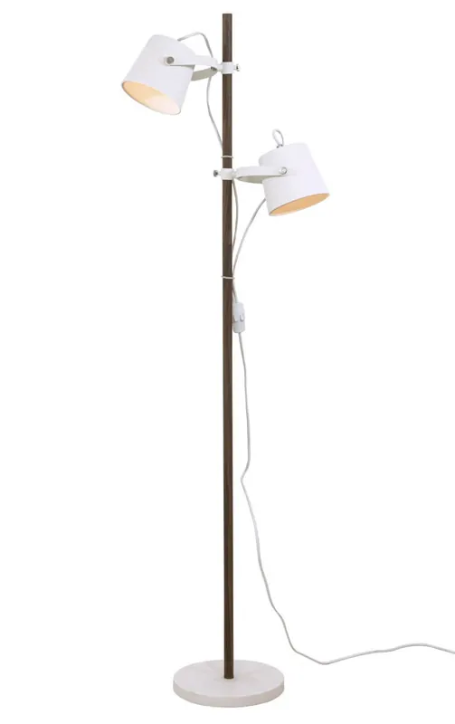 ESPRESSO Golvlampa 153cm Vit/Brun Fri frakt