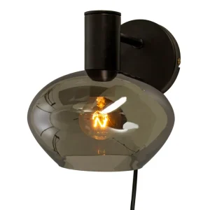 BELL Vägglampa 20cm Svart/Rökgrå Fynd