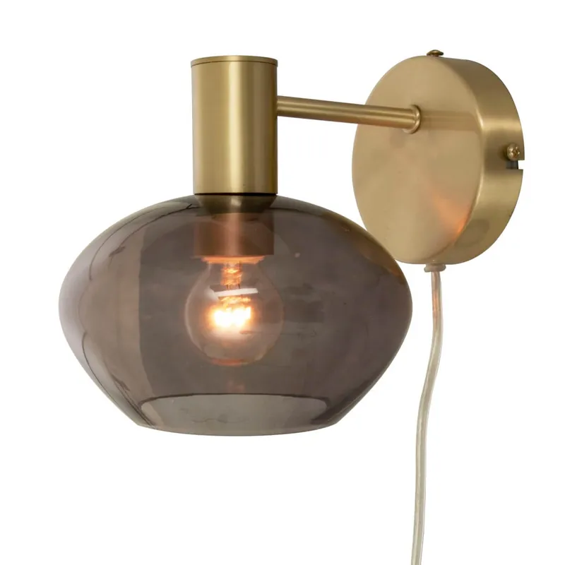 BELL Vägglampa 20cm Matt Mässing/Rök Begränsat erbjudande