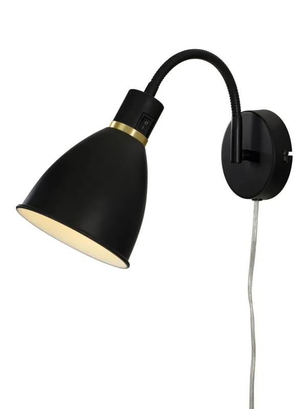 IDRE Vägglampa 30cm Svart/Matt Mässing Handla nu