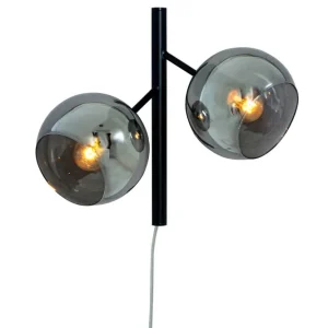 Utförsäljning ATOM Vägglampa 2:a 33cm Svart/Rökgrå