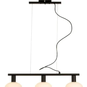 BELL Taklampa 3:a Rak 70cm Svart/Opalvit Fynd