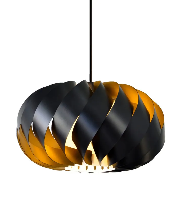IMPERIAL Taklampa 35cm Guld/Svart Fri frakt