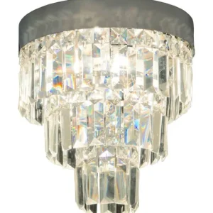 BELISSA Plafond Badrum Rund 25cm Krom/Klar Billigare
