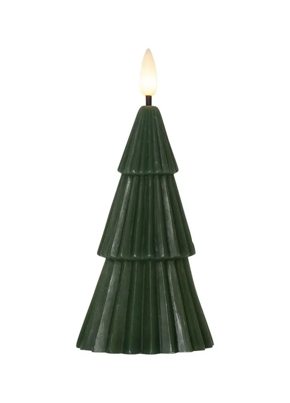 Beställ idag FLAMME GRANY LED-Blockljus15cm Grön