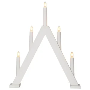ALBO Ljusstake 5L 41cm Vit Snabb leverans