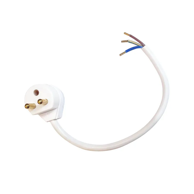Snabb frakt TAKKONTAKT Klass 1 Jordad 19cm Kabel Vit Cottex