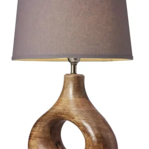 Beställ nu COTTEX Lampfot E27 37,5 cm Trä/Borstad mässing