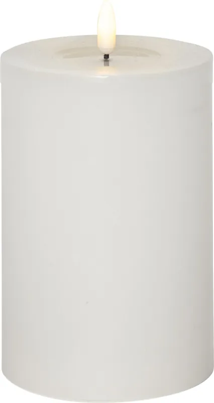 FLAMME FLOW BIG Blockljus Batteri 17,5cm Vit Fynd