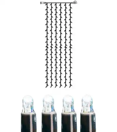 Handla nu System LED Ljusgardin Extra 1*4m 204LED Svart/Kallvit