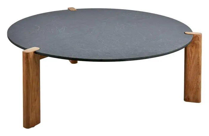 Domino Ø90 cm Antracit / Teak - Brafab - Bonus Möbler Billigare