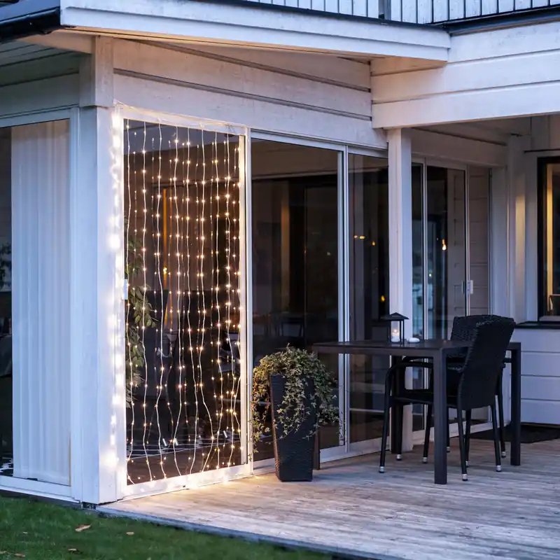 Lågt pris DEW DROP Ljusgardin 1*2m 200LED Utomhus