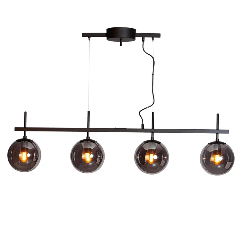 BOYLE Taklampa 4:a 117cm Svart/Rökgrå Beställ idag