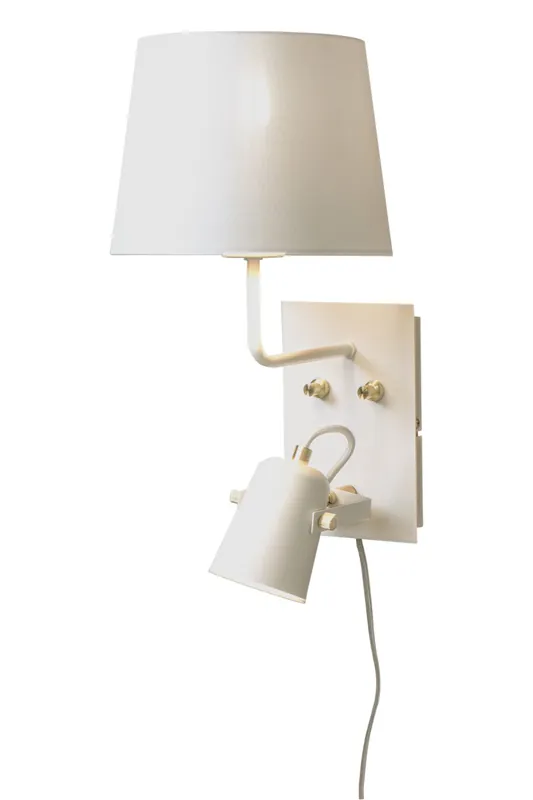 METZ Vägglampa 42cm Vit/Mässing Outlet