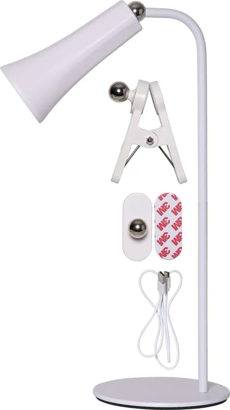 risnedsättning FUNCTIONAL Bord/Vägg/Klämmlampa USB-Laddbar 38cm Vit