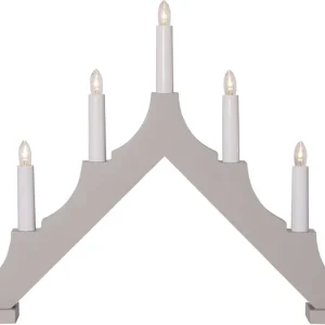 ALMA Träljusstake 33,5cm Beige Begränsat erbjudande